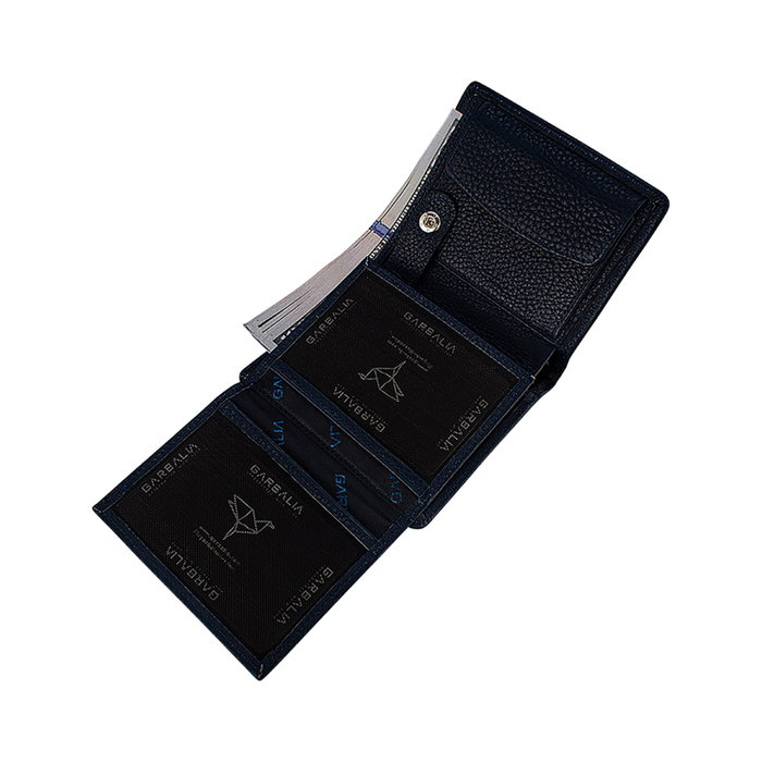 Zoozie Bags Canada Cartera para hombre Azul oscuro de cuero auténtico